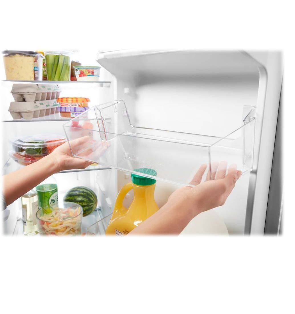 Whirlpool - 24.6 Cu. Ft. Side-by-Side Refrigerator - Monochromatic Stainless Steel